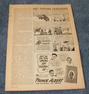 1940 Prince Albert Smoking Tabacco Vintage Ad "Get in on the Smoke-Joy Round-Up" - Picture 1 of 2