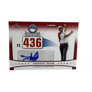 Leaf LONGBALL Authentic Signature # LBA-JS3 Johnny Sims Autograph 3/5 SP - Picture 1 of 2