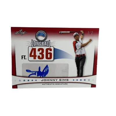 Leaf LONGBALL Authentic Signature # LBA-JS3 Johnny Sims Autograph 3/5 SP - Image 1 of 2