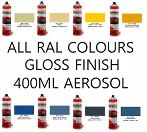 Direct Gloss Paint RAL Colours Aerosol Spray Touch Up Metal Wood Plastic PVC - Picture 1 of 189