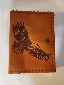 Leather Journal/Diary Eagle Embroidered 200 Pg - Picture 1 of 5