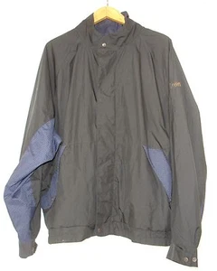 Chaqueta cortavientos de golf FootJoy DryJoys XL negra azul cremallera completa manga larga - Imagen 1 de 10