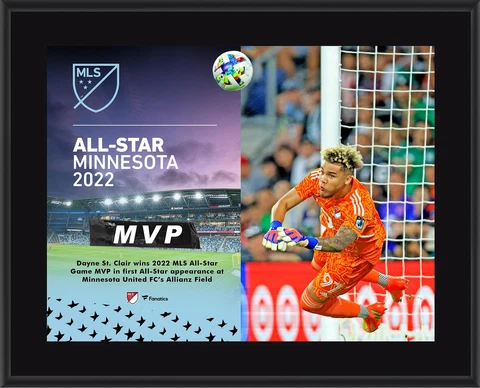 Dayne St. Clair Minnesota United FC 2022 MLS All-Star MVP 10.5" x 13" Plaque Cover