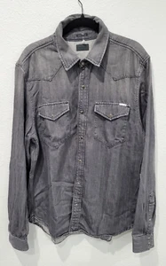 Mother Mr The City Slicker Lights Out Wash Buttoned Long Sleeve Shirt - Picture 1 of 14