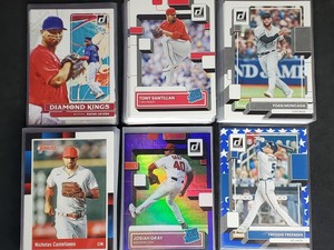 2022 PANINI DONRUSS BASEBALL "PICK A CARD" SERIAL # HOLO PURPLE INDEPENDENCE DAY