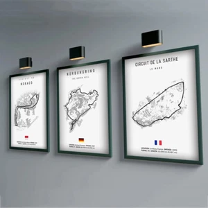 Formula 1 Track Posters! F1 International Circuit Canvas Painting! Wall Art! Car - Picture 1 of 34