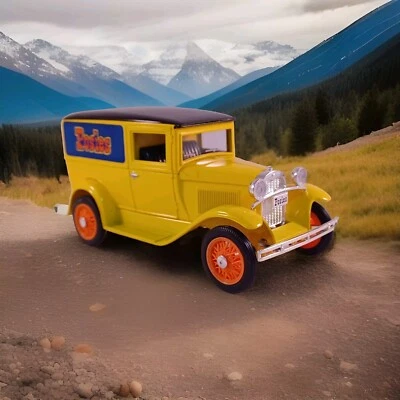 Ford Model A Pickup Delivery Truck Yellow Posies Liberty Classic Bank Diecast - Image 1 of 4