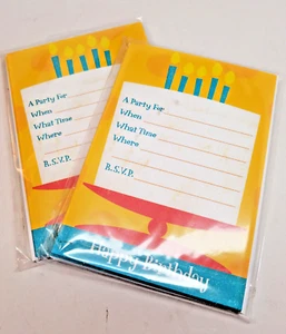 GEBURTSTAGSEINLADUNGEN 20 Karten * 2 PACKUNGEN* AUSVERKAUF Kinder Party süß HALLMARK - Bild 1 von 3