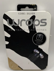 Wraps Cuffie da Polso Nero Ecopelle Cavo Intrecciato 1 Pulsante Microfono - Foto 1 di 5