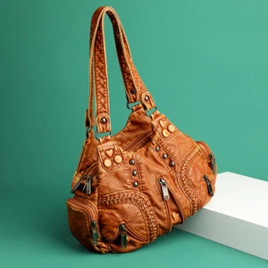 Bolso de Albóndigas de PU para Mujer - Amplio Cartera de Hombro con 2 Correas Ajustables, Moderno - Imagen 1 de 8