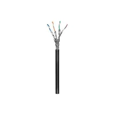 cavo di rete cat 6 per esterno s-ftp cca nero resistente uv 100 mt - Immagine 1 di 3
