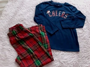 Alte marineblaue Unisex Weihnachten Weihnachtsmann MÜTZE KARIERT Pyjama PJs GR. S 6-7 LANGARMHOSE - Bild 1 von 4