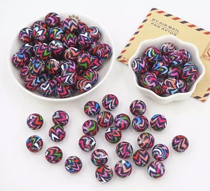 20 WHOLESALE TOTEM SILICONE 15mm BEADS JEWELRY MAKING PACIFIER BABY TEETHER - Picture 1 of 3