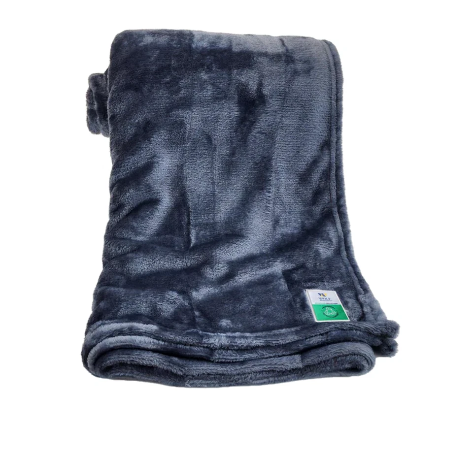 Wolf Essentials Recycled Fleece Travel Blanket, 50" x 60" - Pewter - Image 1 of 1