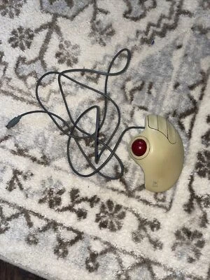 Logitech Trackman Marble T-CH11 PS/2 wired mouse tested works great 80411-3000 - Image 1 of 2