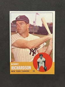 1963 Topps #420 Bobby Richardson New York Yankees casi nuevo-como nuevo ¡Agulado! - Imagen 1 de 2