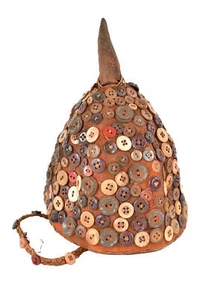 Lega  Hat Buttons on Basketry Bwami Society Congo - Picture 1 of 5