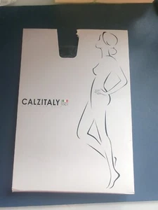 CALZITALY Thigh High Suspender Stockings, Sheer Stockings for Suspenders M/L - Picture 1 of 10