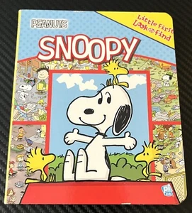 2018 Little First Look and Find Peanuts Snoopy Mini Hardcover Board Book Pi Kids - Picture 1 of 5