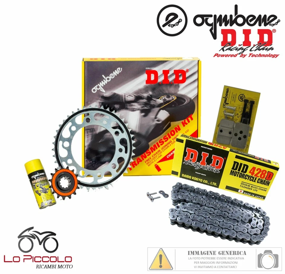 KIT TRASMISSIONE PREMIUM DID CATENA CORONA PIGNONE HONDA XR 100 R 2002 2003 Foto 1 de 1