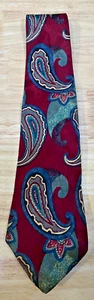 Park Avenue Necktie Italian Hand Made 100% Silk Paisley Dad CEO Business Teacher - Picture 1 of 5