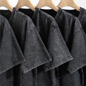 Black Distressed Oversize Tee Made of Soft Cotton Ideal for Casual Settings - Picture 1 of 27