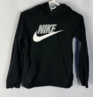 Sudadera con capucha Nike Club polar negra para niños talla M Foto 1 de 4