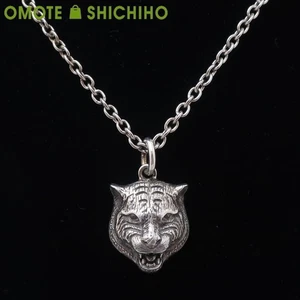 GUCCI Katzenkopf Anhänger Halskette 925 SV Sterling Silber 433608 Katze Tiger schön - Bild 1 von 5