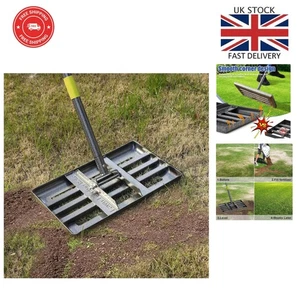 Edelstahl 1,5 m Rasenrichtmaschine mit schwarzem Gummigriff für einfache Gartenarbeit - Bild 1 von 8