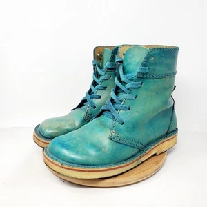 Duckfeet Faborg Stiefel Damen 41 blau grün Leder Barfuß Schnürschuhe - Bild 1 von 13