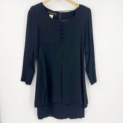 VTG Donna Ricco Black Suited Dress Size 4 EMO Whimysgoth Punk 90's - Image 1 of 4