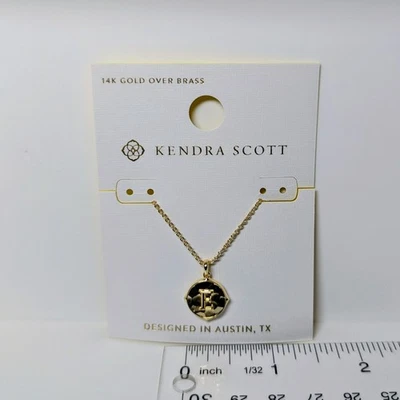 Ожерелье Kendra Scott кованое с инициалом «E» золотая цепочка 16 дюймов - Изображение 1 из 3