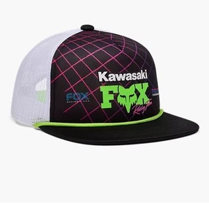 FOX Racing X Kawasaki Collab Youth Snapback Hat With Strap $35 One Size Black - Picture 1 of 2