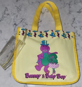 Seltene Lyon's Group Dinosaurier Barney & Friends Baby Bop Vinyl Beuteltasche Buchtasche Handtasche - Bild 1 von 10