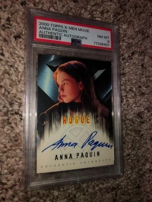2000 Topps X-Men The Movie Anna Paquin As Rogue Autograph On Card PSA 8 NM/MT - Image 1 of 2