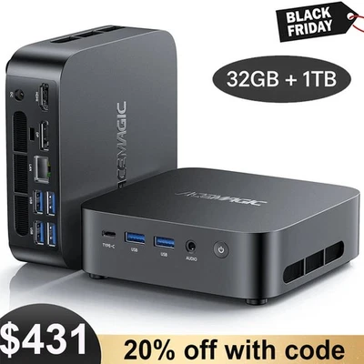 ACEMAGIC M1 MINI Gaming PC Intel Core i9-13900HK 32GB DDR4 1TB SSD Win 11 Pro - Image 1 of 4