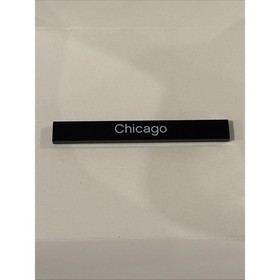 Lego Chicago Pattern Tile 1x8 Black #4162pb165 Set #21033 Chicago