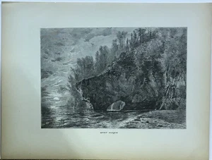 Spirit Harbor Lake Superior Michigan c. 1870s Engraving - Picture 1 of 2
