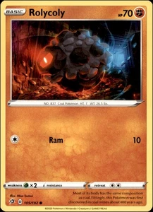 Pokemon - 2x Rolycoly #105/192 - SWSH02: Rebel Clash Common - Bild 1 von 2