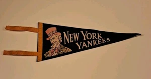 1950’s New York Yankees Mini Pennant “Uncle Sam” Baseball Vintage Mickey Mantle - Picture 1 of 7