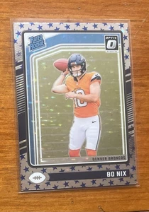 2024 Panini Donruss Optic Bo Nix Blue Stars Prizm Rated Rookie #209 (RC) Broncos - Bild 1 von 2