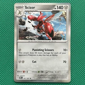 Pokémon Obsidian Flames Scizor Holo 2023 141/197 - Imagen 1 de 3