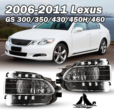 Clear Fog Lights for 2006 2007 2008 2009 2010 2011 Lexus GS 300 350 430 450H 460 - Image 1 of 4