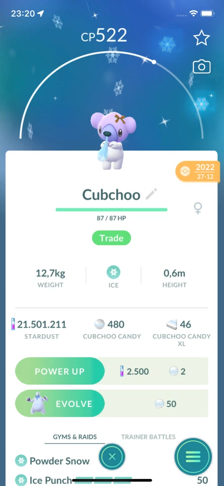 ✨Pokemon | SHINY Costume Christmas Holiday Cubchoo | Registered 20k Dust ONLY✨ - Image 1 of 1