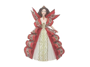 Hallmark Keepsake Ornament Holiday Barbie 5th In Series 1997 - Bild 1 von 5