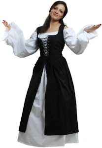 Gown Medieval Renaissance Pirate Cosplay Costume Women Dress  - Picture 1 of 32