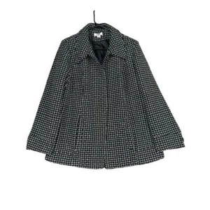 Cato Woman 18W Black White Wool Blend Textured Jacket Classy Old Money Luxury - Picture 1 of 13