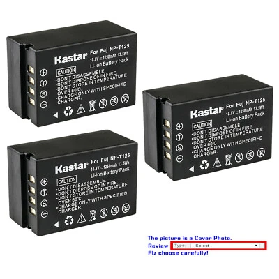 Kastar Replacement Battery Pack for Fuji NP-T125 BCT125 Fujifilm GFX 100 GFX100