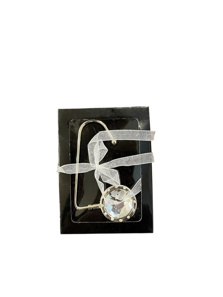 BRAND NEW - Rhinestone Bling Silvertone Purse Hanger Hook - Image 1 of 1