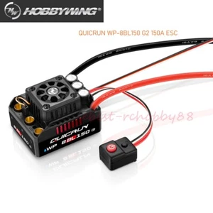 NUEVO Hobbywing QuicRun WP 8BL150 G2 150A 3-6S Lipo ESC para camión Monster de radiocontrol 1/8 - Imagen 1 de 12